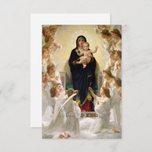 Die Jungfrau mit Angels - William-Adolphe Bouguere Dankeskarte (Vorne/Hinten)