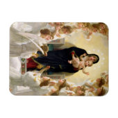Die Jungfrau mit Angels - William-Adolphe Bouguere Magnet (Horizontal)