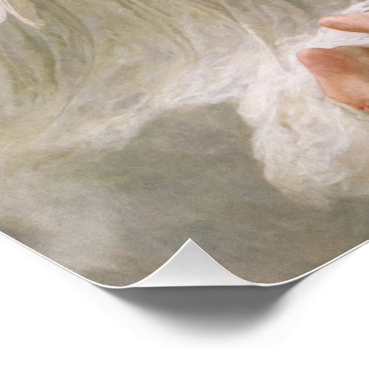 Die Jungfrau mit Angels - William-Adolphe Bouguere Poster (Ecke)