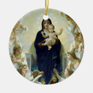 Die Jungfrau mit Angels, William Bouguereau Keramik Ornament