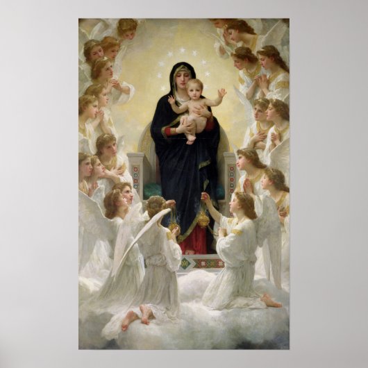 Die Jungfrau mit Engeln, 1900 Poster (Vorne)
