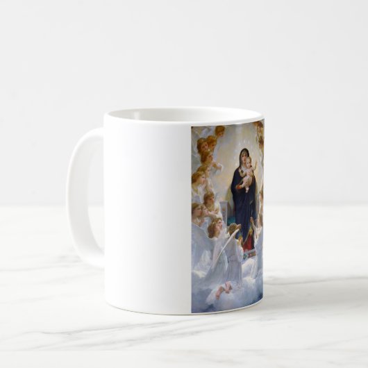 Die Jungfrau mit Engeln, Bouguereau Kaffeetasse (Vorderseite Links)