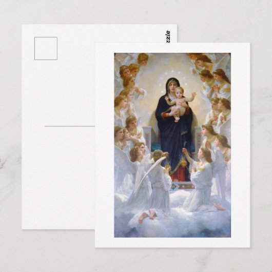 Die Jungfrau mit Engeln, Bouguereau Postkarte (Vorne/Hinten)