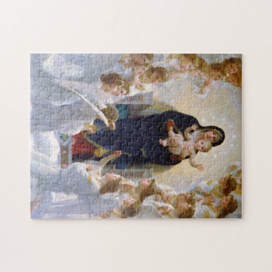 Die Jungfrau mit Engeln, Bouguereau Puzzle (Horizontal)