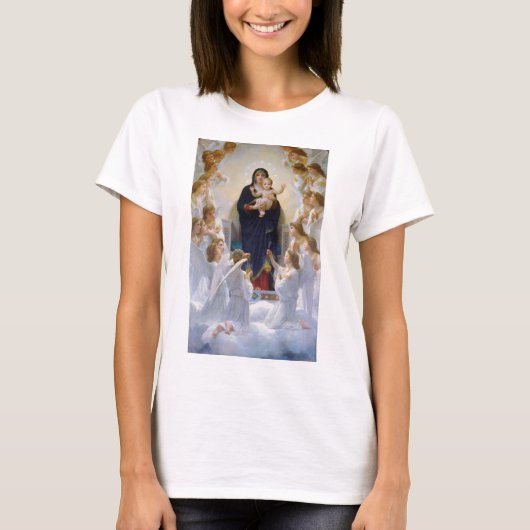 Die Jungfrau mit Engeln, Bouguereau T-Shirt (Vorderseite)