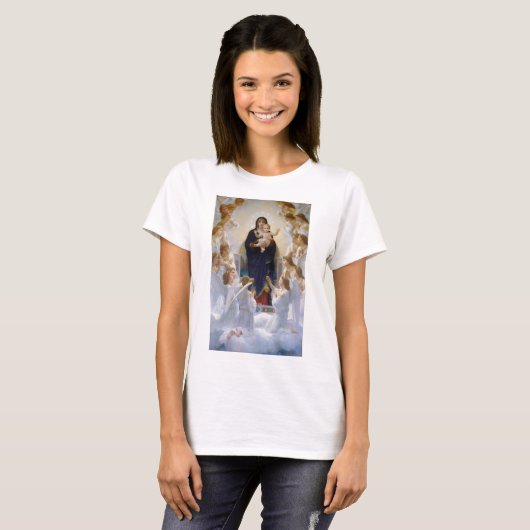 Die Jungfrau mit Engeln, Bouguereau T-Shirt (Vorne ganz)