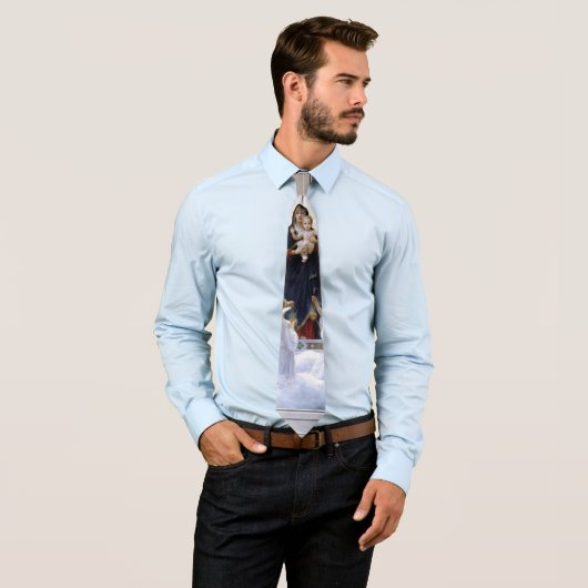 Die Jungfrau mit Engeln von William Adolphe Bougue Krawatte (Beispiel)