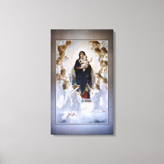 Die Jungfrau mit Engeln von William Adolphe Bougue Leinwanddruck (Vorderseite)