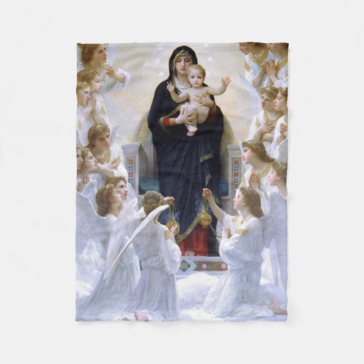 Die Jungfrau mit Engeln von William Bouguereau Fleecedecke (Vorderseite)