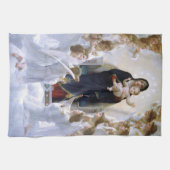 Die Jungfrau mit Engeln von William Bouguereau Geschirrtuch (Horizontal)