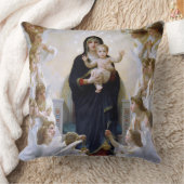 Die Jungfrau mit Engeln von William Bouguereau Kissen (Decke)