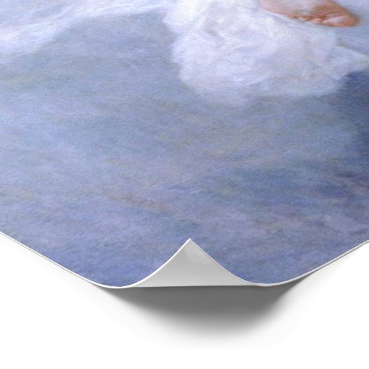 Die Jungfrau mit Engeln von William Bouguereau Poster (Ecke)