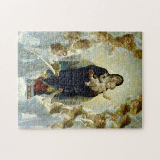 Die Jungfrau mit Engeln von William Bouguereau Puzzle (Horizontal)