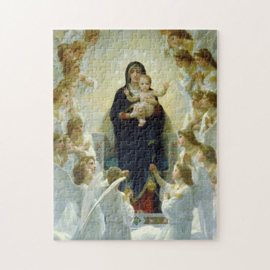 Die Jungfrau mit Engeln von William Bouguereau Puzzle (Vertikal)