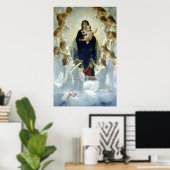 Die Jungfrau mit Engeln, William Bouguereau Poster (Heimbüro)
