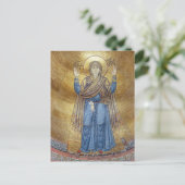 Die Jungfrau Orans Byzantinisches Mosaik-Orthodoxe Postkarte (Stehend Vorderseite)