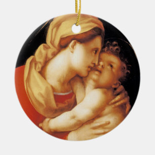 Die Jungfrau und das Kind durch Jacopo DA Pontormo Keramik Ornament