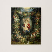 Die Jungfrau und das Kind in einer Girlande der Puzzle (Vertikal)