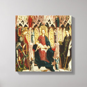 Die Jungfrau und das Kind inthronisiert, c.1475 Leinwanddruck