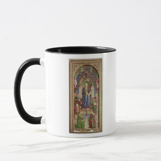 Die Jungfrau und das Kind inthronisiert, mittleres Tasse (Links)