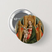 „Die Jungfrau und das Kind“ Kunst-Button Button (Vorne & Hinten)