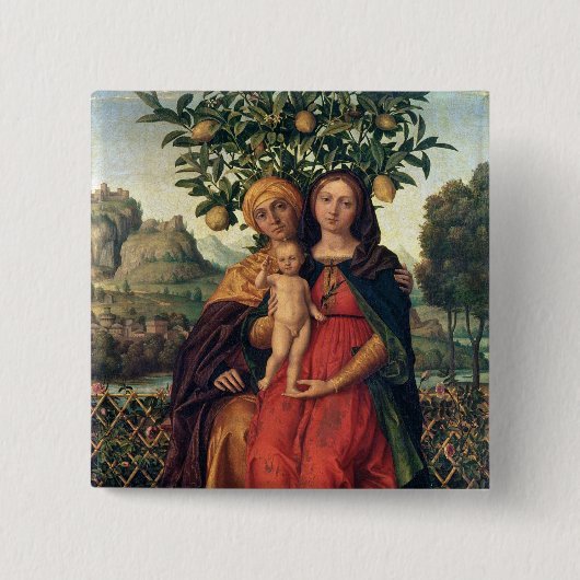 Die Jungfrau und das Kind mit St Anne, 1510-18 Button (Vorderseite)