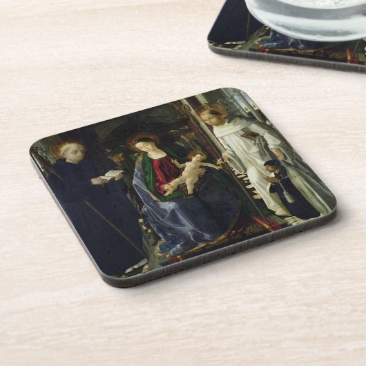 Die Jungfrau und das Kind (Öl) Getränkeuntersetzer (Linke Seite)