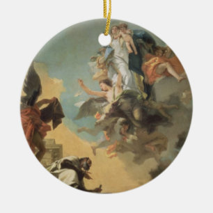 Die Jungfrau von Carmel das Schulterblatt gebend Keramikornament