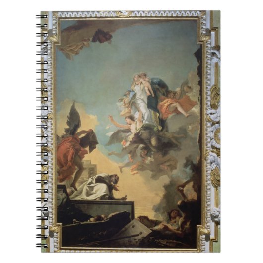 Die Jungfrau von Carmel das Schulterblatt gebend Notizblock (Vorderseite)