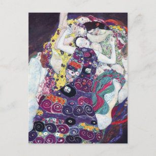 Die Jungfrau von Gustav Klimt Postcard Postkarte
