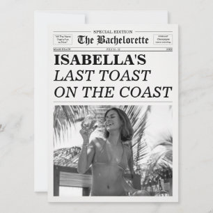 Die Junggesellinnen-Zeitung Letzter Toast an der K Einladung