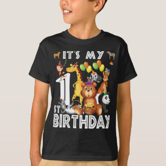 Die Jungle Animals Lover zum 1. Geburtstag T-Shirt