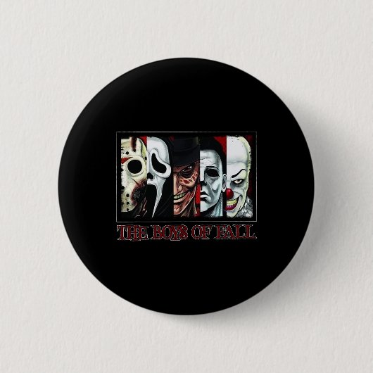 Die Jungs des Fall Horrors Halloween Button (Vorderseite)