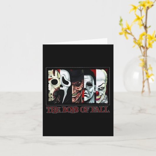Die Jungs des Fall Horrors Halloween Karte (Gelbe Blume)