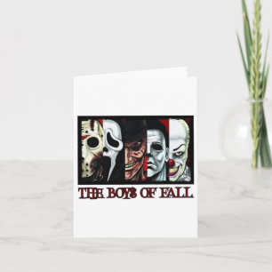 Die Jungs des Herbstes Horrors filmen Halloween Karte