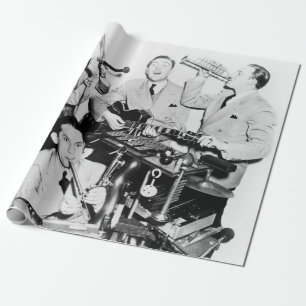 Die Jungs in Bandvintage, Musik, Band, Retro, s Geschenkpapier
