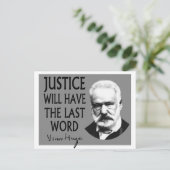 Die Justiz wird das letzte Wort haben Postkarte (Stehend Vorderseite)