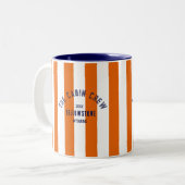 Die Kabine Crew Custom Wappen Orange Park Streifen Zweifarbige Tasse (Vorderseite Links)