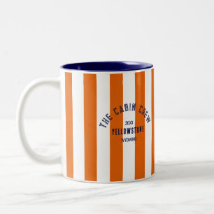 Die Kabine Crew Custom Wappen Orange Park Streifen Zweifarbige Tasse