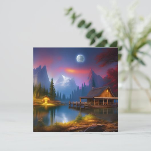 Die Kabine in der Bucht unter dem Mond (Stehend Vorderseite)