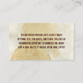 Die Kaffee-Fleck-Lochkarte Treuekarte (Rückseite)