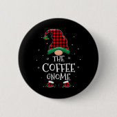 Die Kaffee-Gnome-Weihnachtsfamilie passt zu Karier Button (Vorderseite)