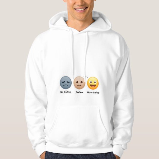 Die Kaffee-Reise-Stimmungen Hoodie (Vorderseite)
