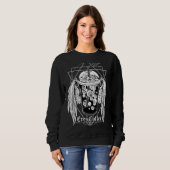 Die Kaffee-Tarot-Card Kaffee koffeiniert Hexe Sweatshirt (Vorne ganz)