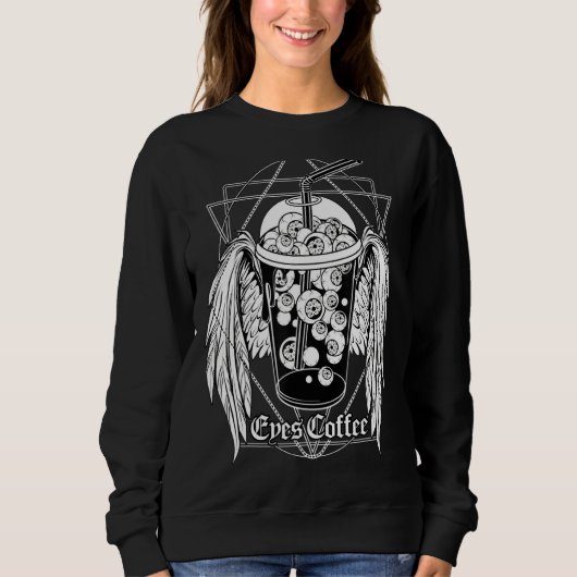 Die Kaffee-Tarot-Card Kaffee koffeiniert Hexe Sweatshirt (Vorderseite)