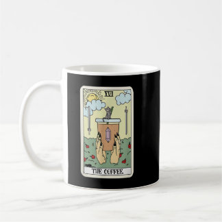 Die Kaffee-Tarot-Card Kaffee Lover koffeiniert mit Kaffeetasse