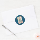 Die Kaffee-Tarot-Card Kaffee Lover koffeiniert Runder Aufkleber (Umschlag)