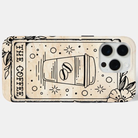 Die Kaffee-Tarot-Karte Case-Mate iPhone Hülle (Rückseite (Horizontal))