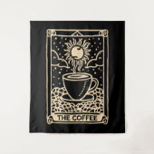 Die Kaffee-Tarot-Karte dunkle Akademie Wandteppich (Vorderseite)
