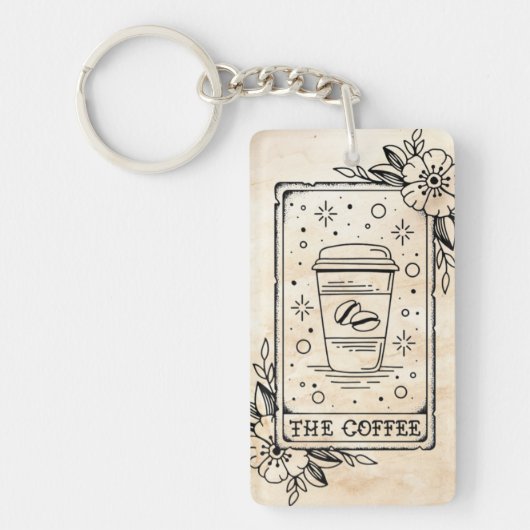 Die Kaffee-Tarot-Karte Schlüsselanhänger (Vorderseite)